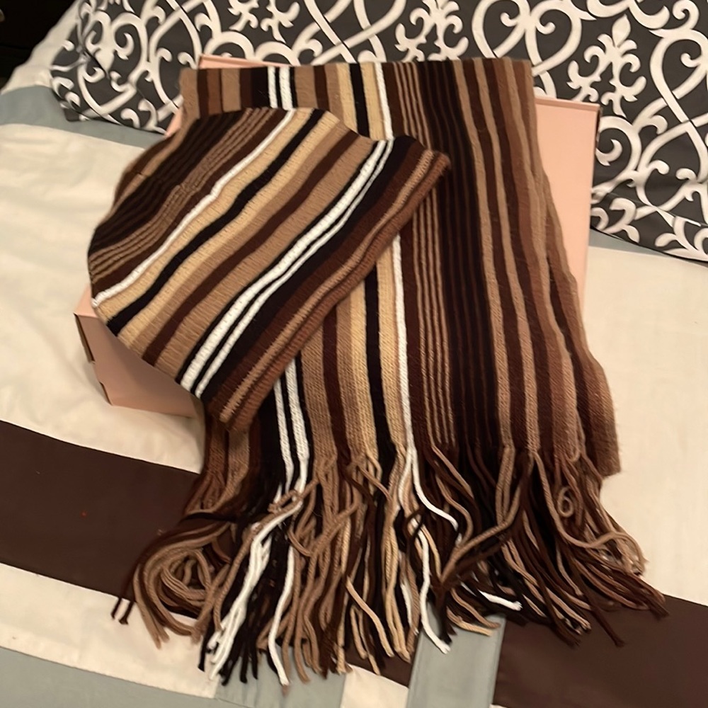 Scarf with matching beanie